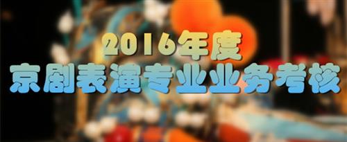 干美女骚逼视频国家京剧院2016年度京剧表演专业业务考...